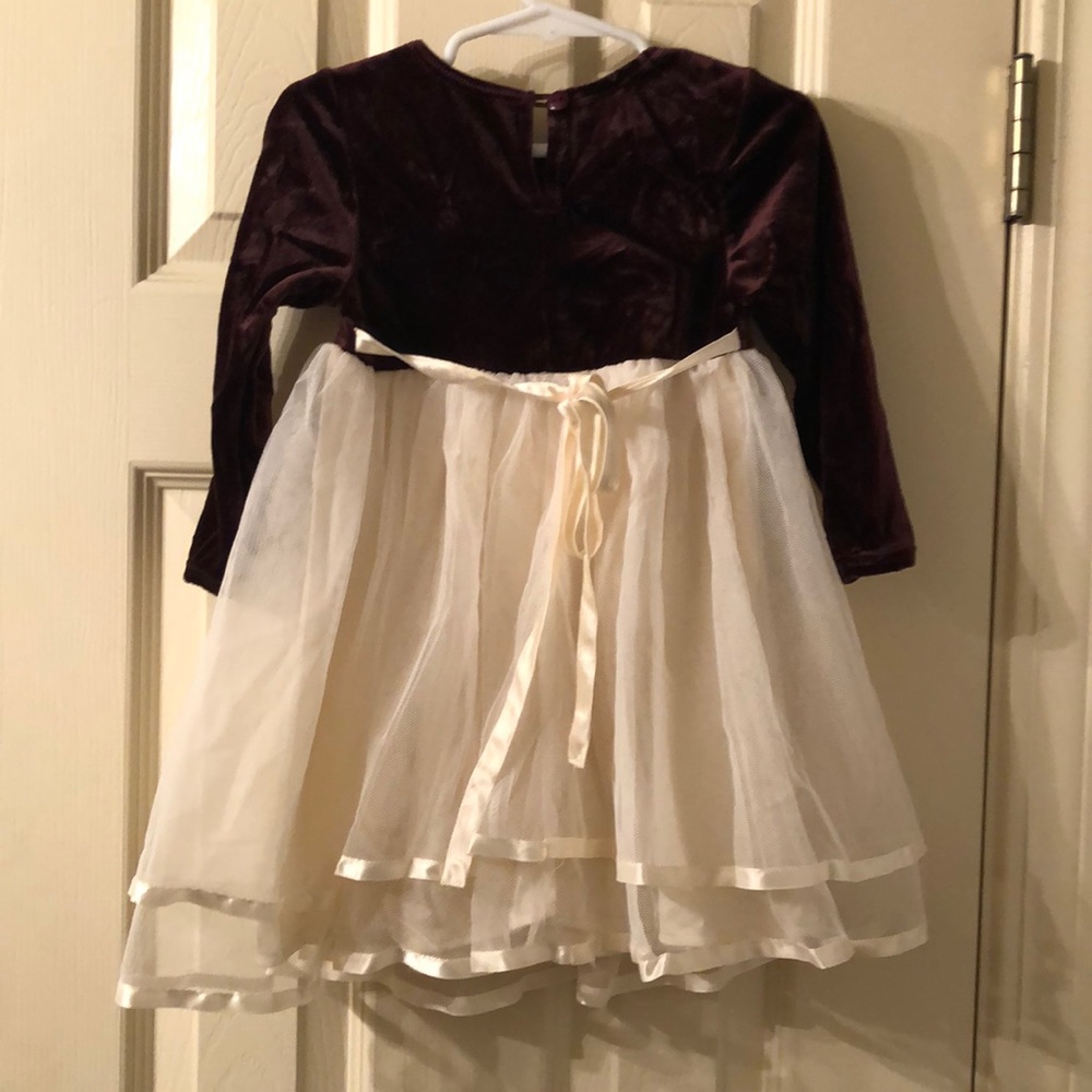 Jenny Annie Dots Brown Long Sleeve Dress Sz 2T - Picture 2 of 10